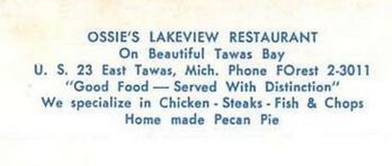 Ossies Lakeview Restaurant (Ossies Lakeview Grill) - Old Postcard (newer photo)